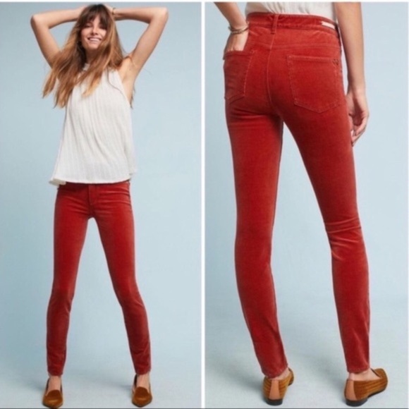 Anthropologie Pilcro Orange Rust High Waist Cords - Picture 1 of 6